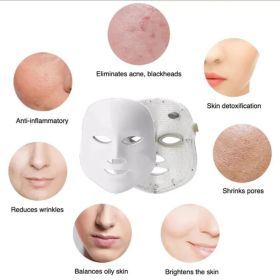 LED Mask - 7 Colors Light-Emitting Diode (LED) - Facial Skin Care Mask - Facial Skin Rejuvenation - Home Face Lifting