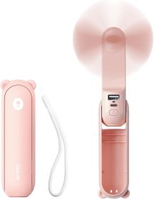 Quick & Cool Foldable Personal Travel Fan (Color: Pink)
